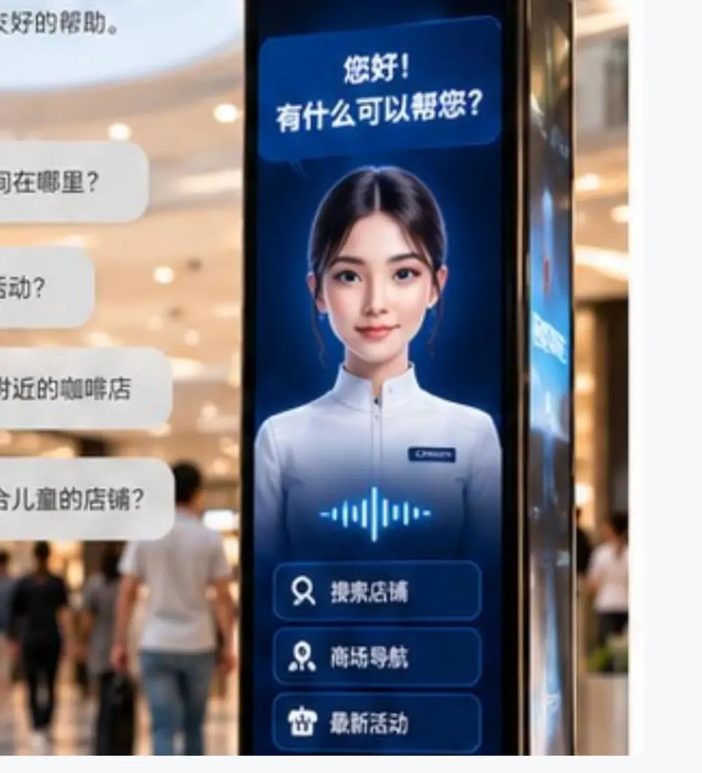 AI-ассистент на интерактивном экране IoPoster